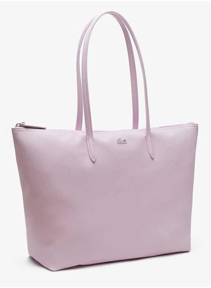 Lacoste Royal Purple Tote Bag (45x30x12cm) - Women's Elegant Handbag	PU Leather	Free Gift Wrapping - Image 2