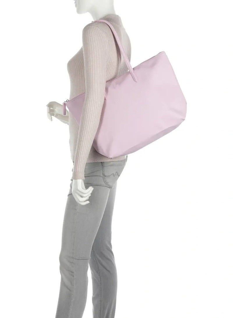 Lacoste Royal Purple Tote Bag (45x30x12cm) - Women's Elegant Handbag	PU Leather	Free Gift Wrapping - Image 4