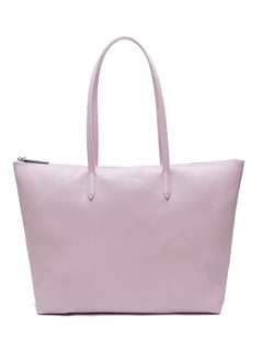 LACOSTE Women's L12.12 Concept Fashion Versatile Large Capacity Zipper Shoulder Bag Handbag Large Light Purple 45cm * 30cm * 12cm  - Image 3