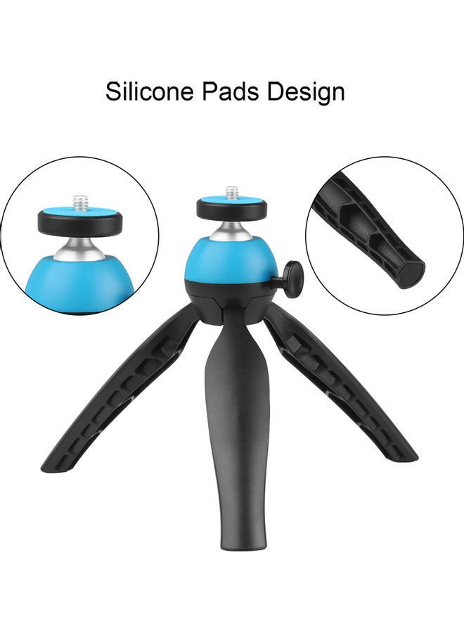 NIBEMINENT Adjustable Tripod With Integrated Ball Head Blue/Black  - Image 4