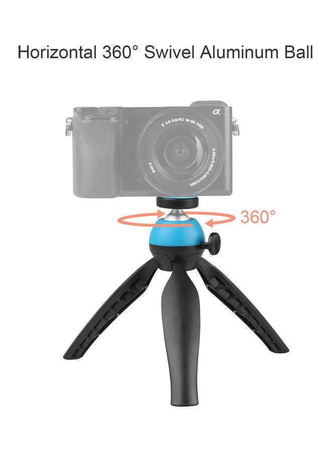 NIBEMINENT Adjustable Tripod With Integrated Ball Head Blue/Black  - Image 3