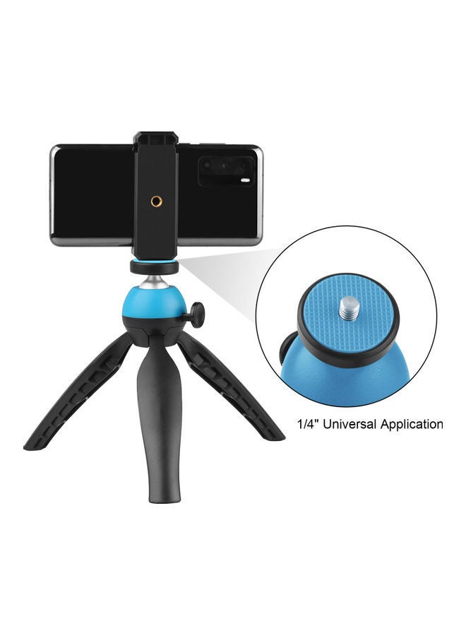 NIBEMINENT Adjustable Tripod With Integrated Ball Head Blue/Black  - Image 2