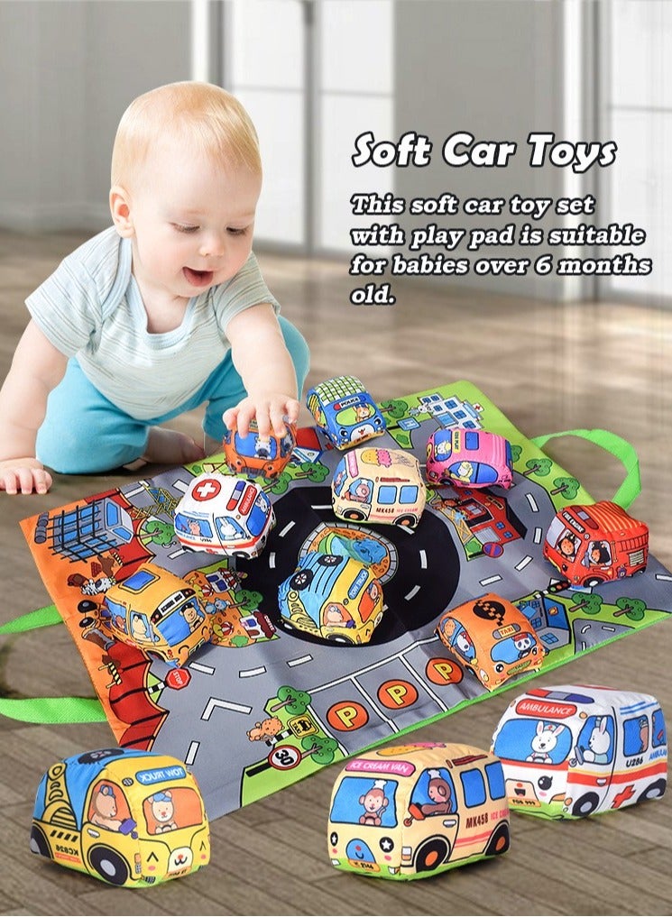 Baby Car Cloth toy, Tear - Resistant, 3D Bus - themed with Storage Bag, Early Learning Educational To - Image 2