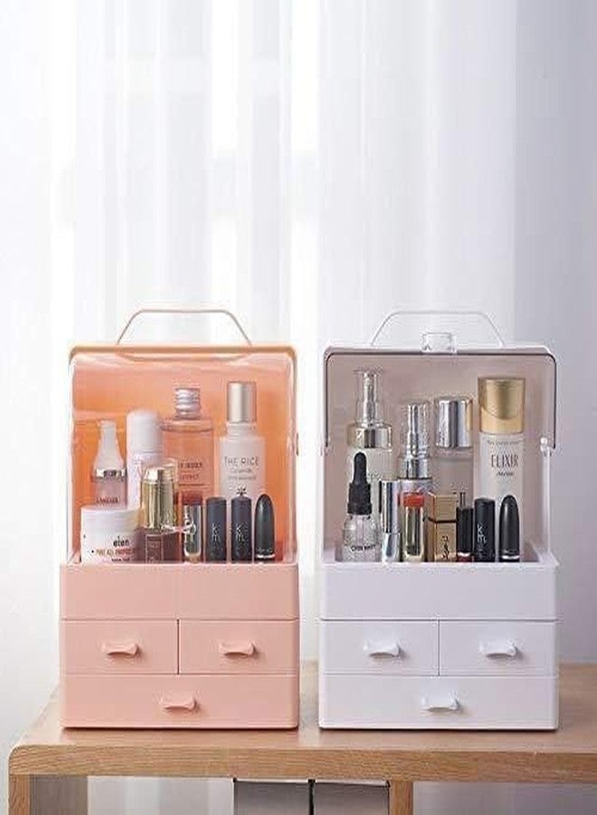 practicalws Cosmetic Storage Box Large Multifunctional Drawer Type Makeup Organizer White Makeup Organizer, Drawer Cosmetics Storage Box Waterproof make-up organizer - Image 1