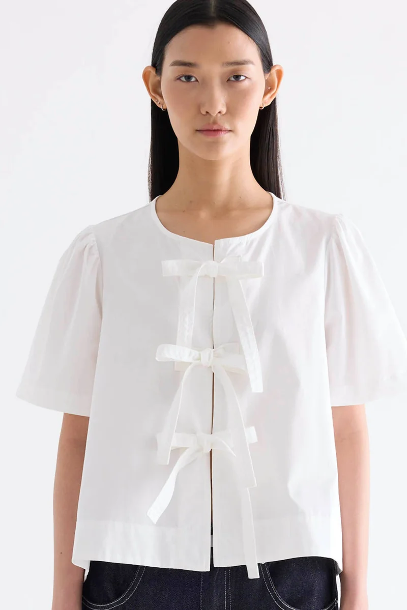 The Editor's Market Hulene Front-Tie Blouse
