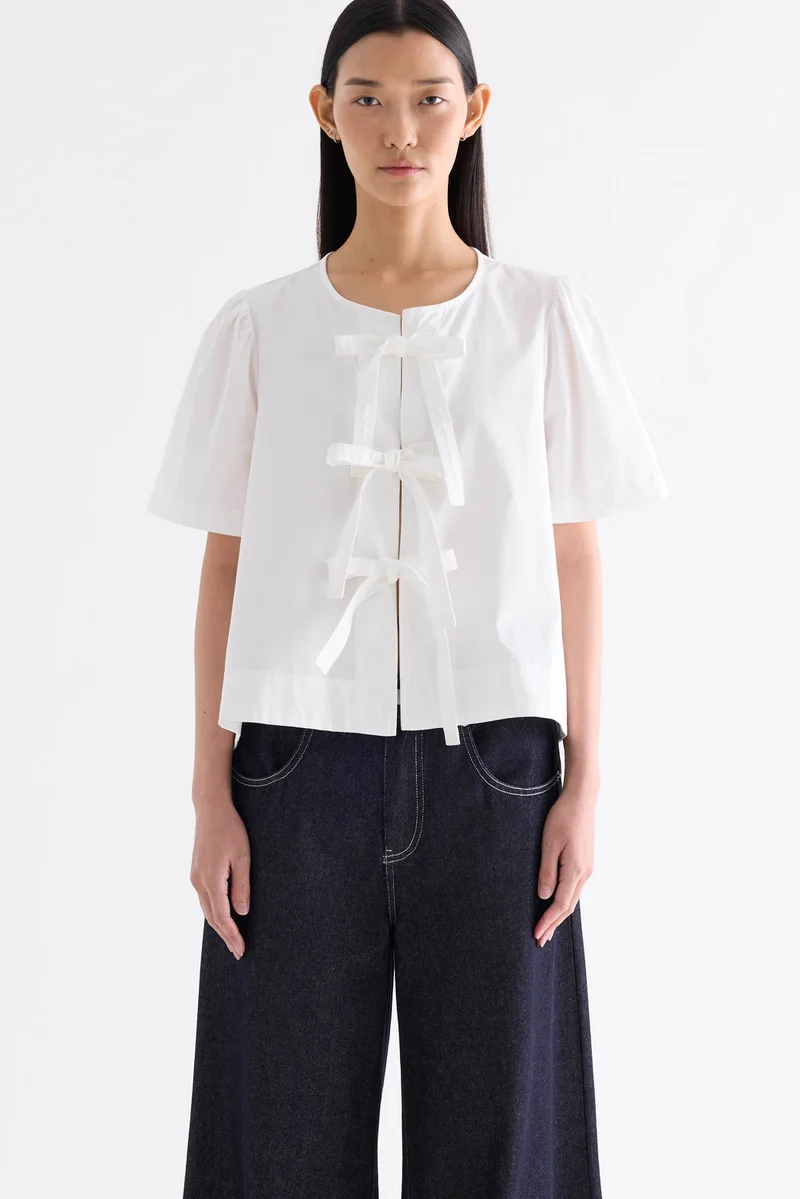The Editor's Market Hulene Front-Tie Blouse