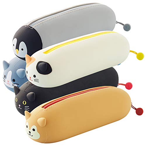 Lihit Lab PuniLabo Zipper Pen Case/Pouch, Horizontal, 2.5" x 7.9", Calico Cat (A7781-7) - Image 5