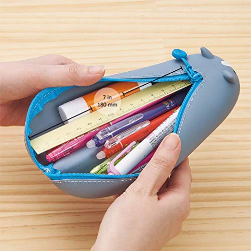 Lihit Lab PuniLabo Zipper Pen Case/Pouch, Horizontal, 2.5" x 7.9", Calico Cat (A7781-7) - Image 2