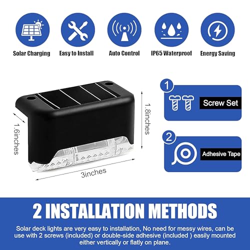 BRITSPEAR Solar Stair Light for Outdoor Garden and Home Deck Light, Waterproof Pool Patio Fence Gate Yard Floor Step Railing Window Balcony Sunlight Pathway Sun Lamp (20, Standard) - Image 2