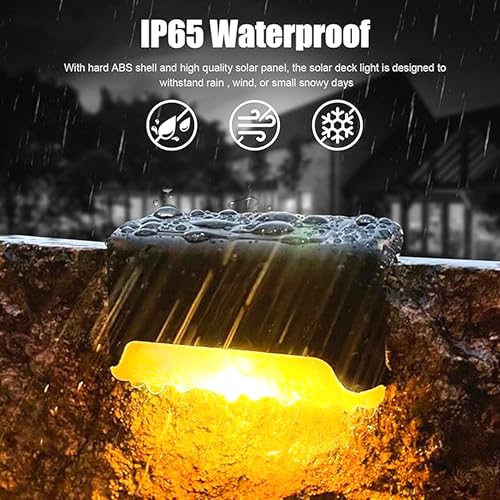 BRITSPEAR Solar Stair Light for Outdoor Garden and Home Deck Light, Waterproof Pool Patio Fence Gate Yard Floor Step Railing Window Balcony Sunlight Pathway Sun Lamp (20, Standard) - Image 5