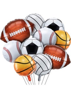 10 Pieces Sports Themed Foil Balloons Basketball, Baseball, Football, Volleyball And Soccer Foil Balloon Birthday Party Sports Mylar Balloon For Baby Shower Sports Themed Party Decoration Supplies - pzsku/Z0B4FDE08D5D60A06533BZ/45/_/1680517686/5ee14239-301e-4b9c-b918-837768b0ae9b