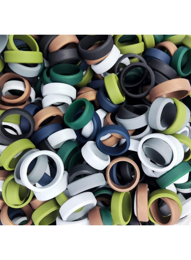 Silicone Wedding Rings for Men - Rubber Engagement Bands Sports Silicone Ring Finger Ring Athletic Rings 8mm - Image 2