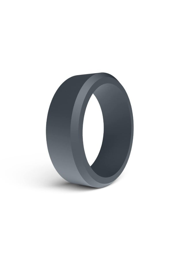 Silicone Wedding Rings for Men - Rubber Engagement Bands Sports Silicone Ring Finger Ring Athletic Rings 8mm - Image 5