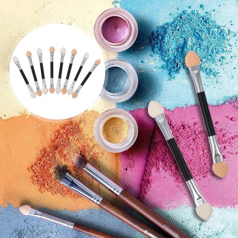 20pcs Double-ended Eye Shadow Brush and Disposable Eyeshadow Applicators Kit with Latex Sponge Tips for Precise Makeup Application in Beauty and Personal Care - Image 4
