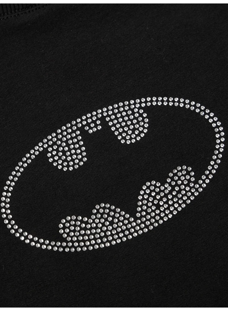 The Souled Store  The Souled Store Women Batman Black Embroidered Oversized T-Shirts for Women | Best Price UAE