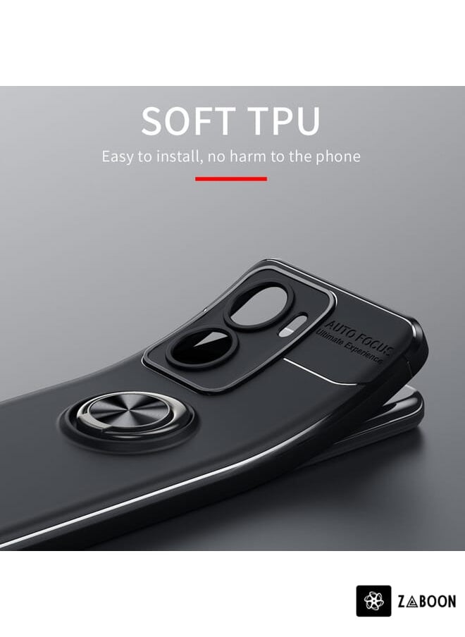 Green Tiger - For vivo iQOO Z6 5G Metal Ring Holder TPU Phone Case(Red) - Image 1