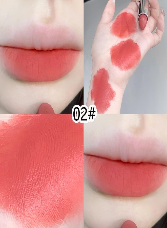 GEGE BEAR Cute Velvet Matte Lipsticks for Women, Matte Waterproof Smudgeproof Long Lasting Nude Brown Pink Red Maroon Crayon Velvet Smooth Bullet Lipstick (#02-ROSE PETAL, PACK OF 1) - Image 4
