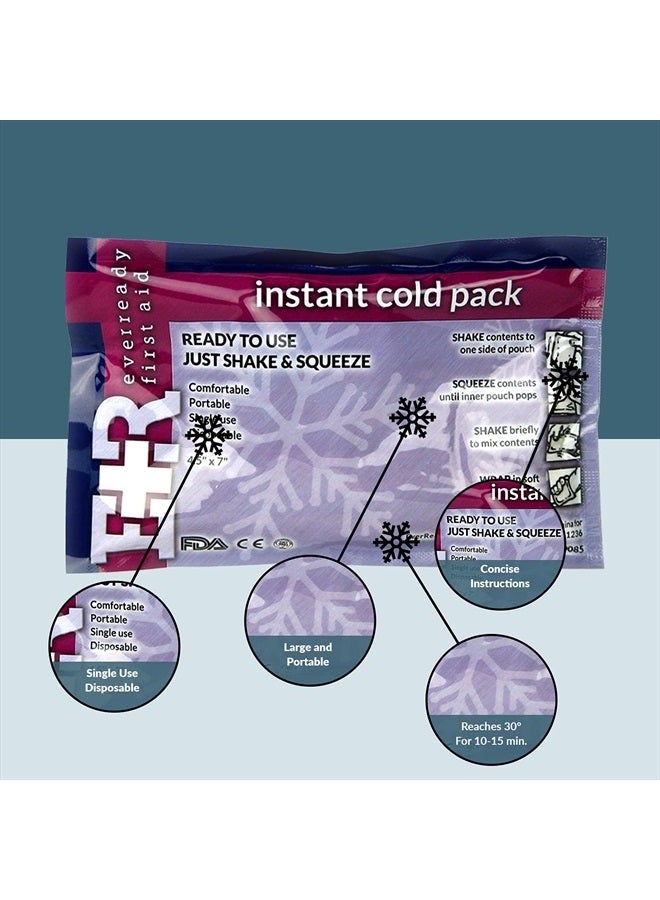 Ever Ready First Aid Disposable Cold Compress Therapy Instant Ice Pack for Injuries 4.5" x 7" - 24 Pack - Image 3