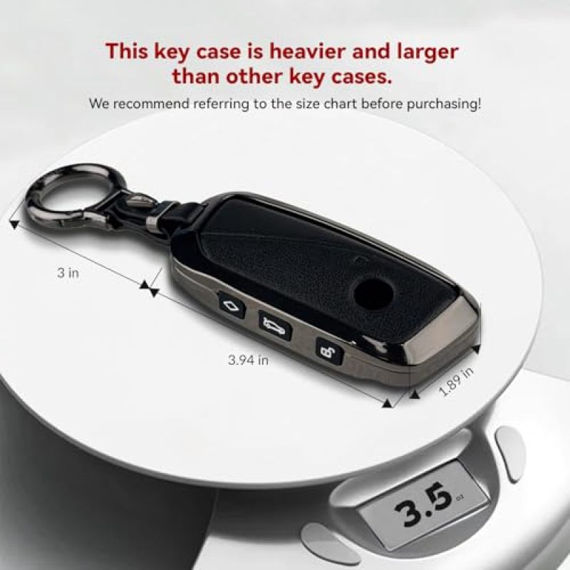 BMW Key Case Zinc Alloy Key Fob Cover - Rugged Protection Leather Lined BMW Key Holder for Luxury Cars Brown - Image 5
