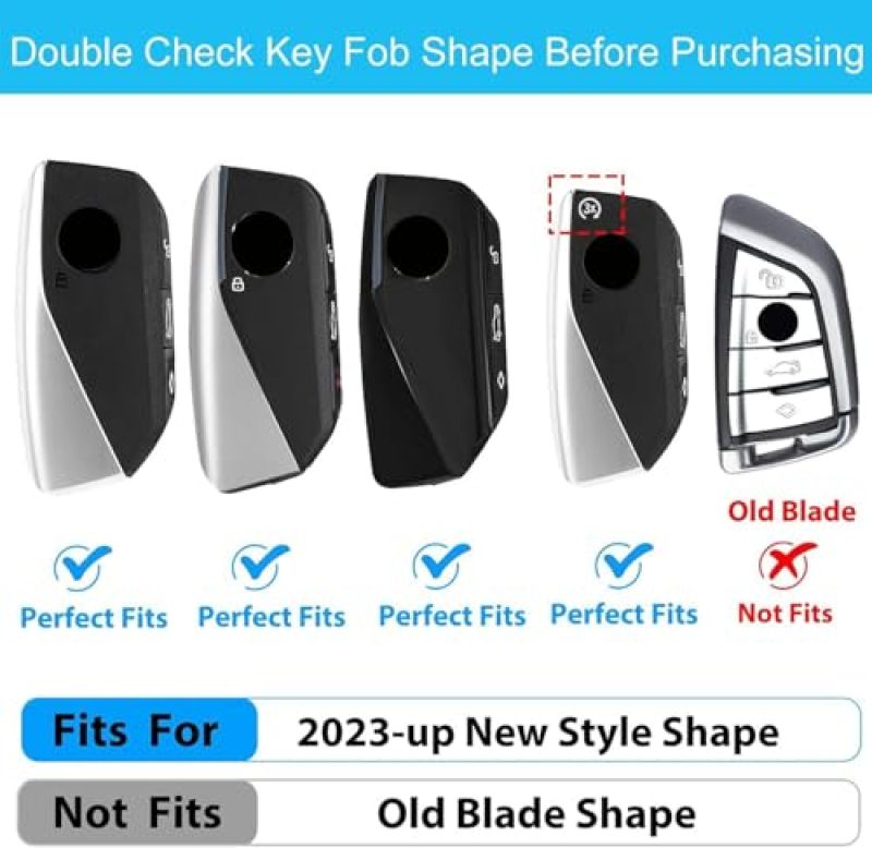 BMW Key Case Zinc Alloy Key Fob Cover - Rugged Protection Leather Lined BMW Key Holder for Luxury Cars Brown - Image 2