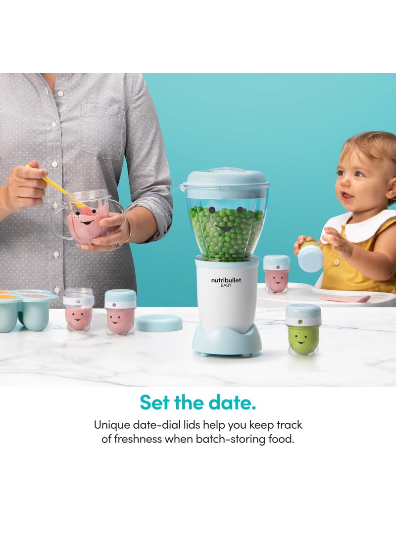 nutribullet NutriBullet NBY-50100 Baby Complete Food-Making System, 32-Oz, White, Blue, Clear  - Image 4