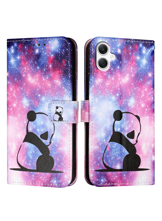 S-TOP Case For Samsung Galaxy A06 4G Colored Drawing Pattern Plain Weave Leather Phone Case - Image 2