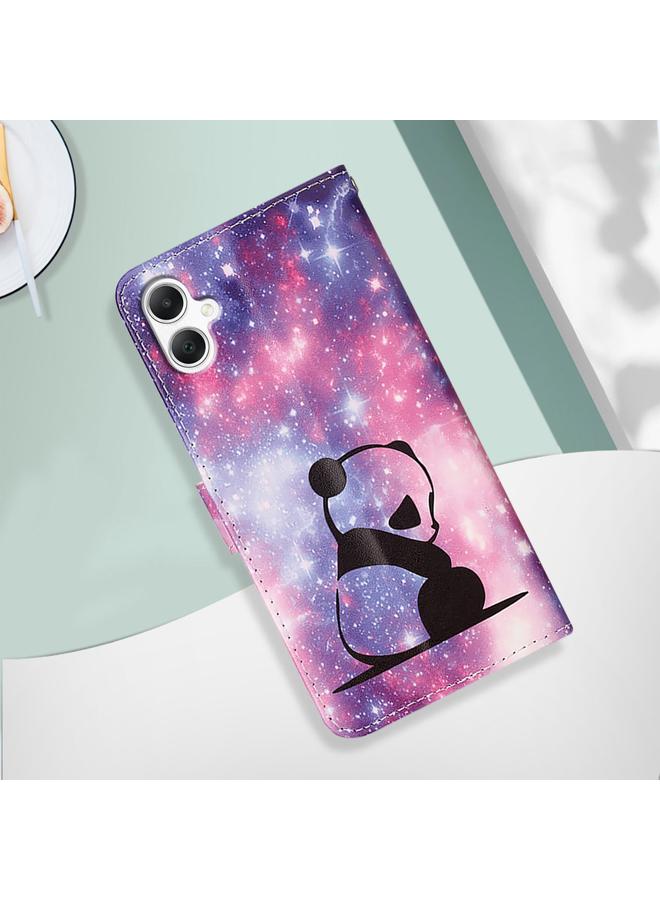S-TOP Case For Samsung Galaxy A06 4G Colored Drawing Pattern Plain Weave Leather Phone Case - Image 5