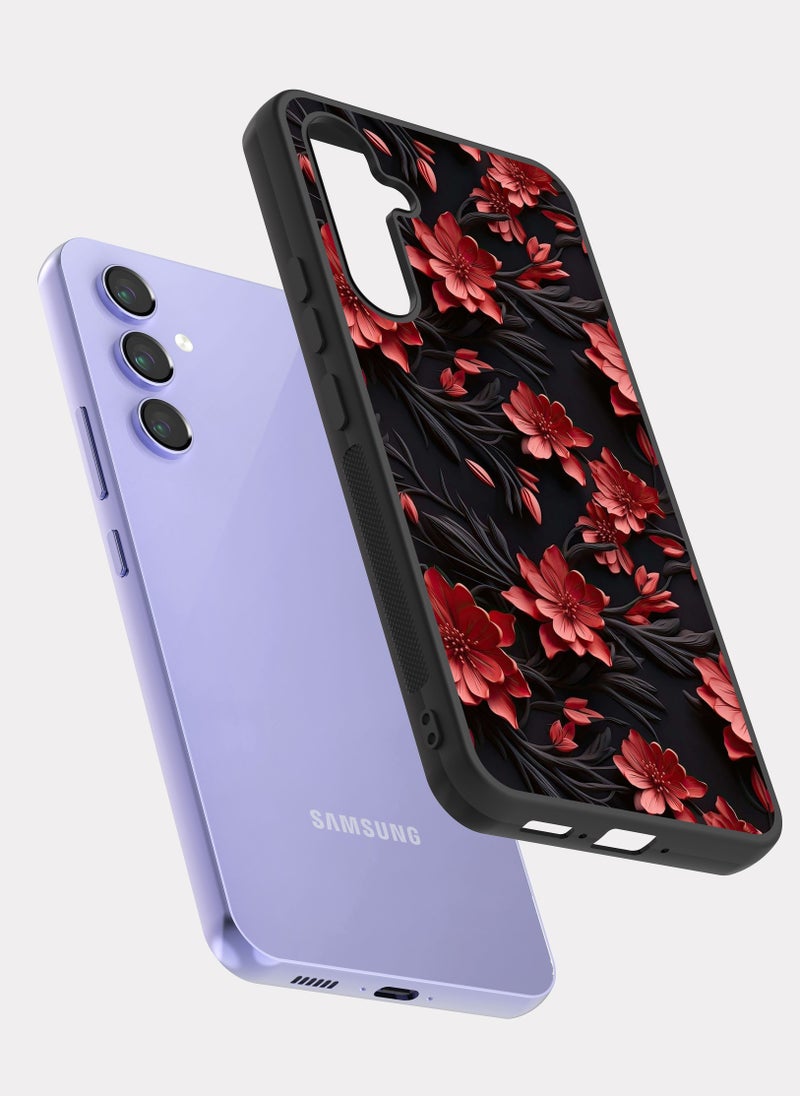 بكسلات كفر سامسونج جالكسي ايه 54 ورود احمر - Image 2