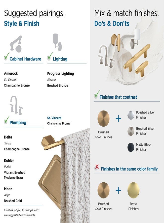 Amerock BH36041CZ | Champagne Bronze Single Post Toilet Paper Holder | 7-13/16 in. (198 mm) Toilet Tissue Holder | St. Vincent | Bath Tissue Holder | Bathroom Hardware | Bath Accessories - Image 5
