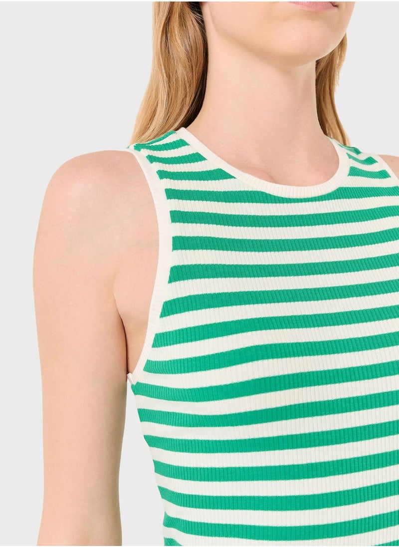 Jimmy Key - V-Neck Striped Tank Top - Image 1