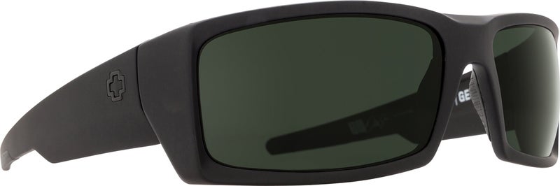 Spy Optic Women's Rectangular General Soft Matte Black Happy Gray Green, Multi, One Size + 62 - Image 1