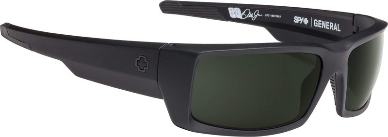 Spy Optic Women's Rectangular General Soft Matte Black Happy Gray Green, Multi, One Size + 62 - Image 3