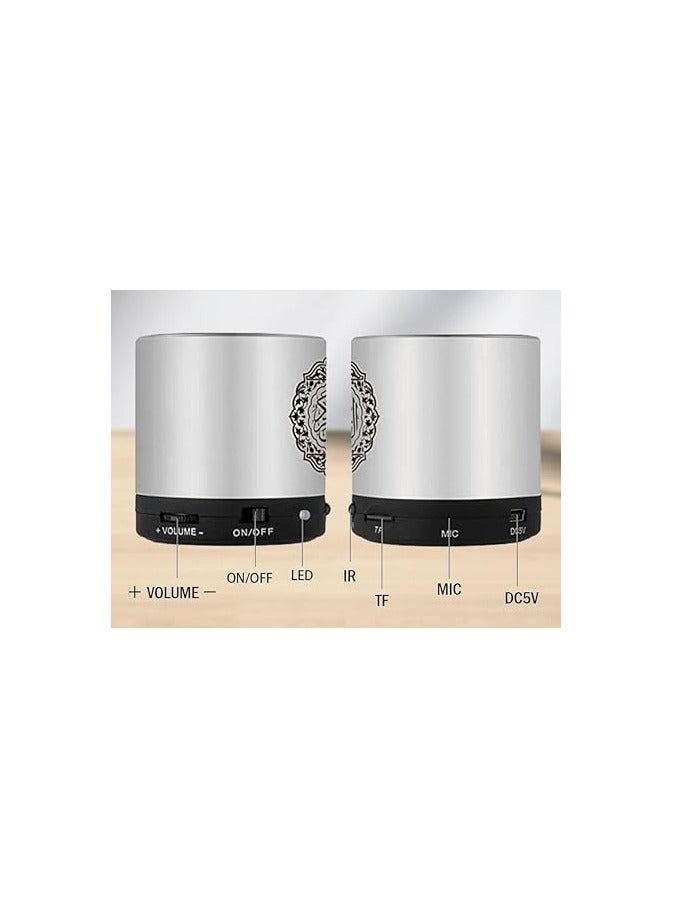 Hitopin Digital Quran Speaker with FM Radio, Silver Color with Remote Control, Includes 18+ Reciters and 15 Translations, High Quality Quran Player in Arabic, English, French, Urdu and More, MP3 - Image 3