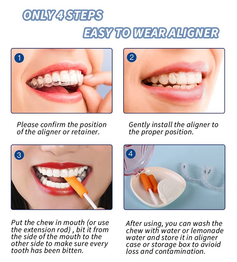 PISSION Aligner Tray, 12-Pack Medical Grade Silicone Orthodontic Chompers Aligner Trays Seaters for Invisalign - Image 4