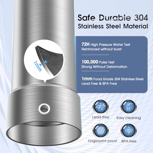 OEMIRY Countertop Water Filter, Stainless Steel 8000 Gallons Faucet Water Filtration System, Reduces 99.99% Chlorine, Lead, Heavy Metals, Bad Odor, OM-CF01 Included 1 Filter - Image 3