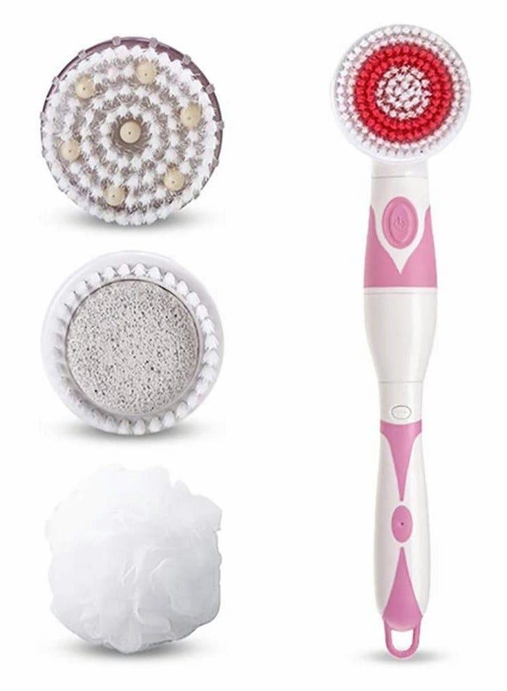 Electric Waterproof Spin Massage Shower Brush with Long Handle - Perfect for Spa and Bath Cleaning, 2022 New Design - Image 1