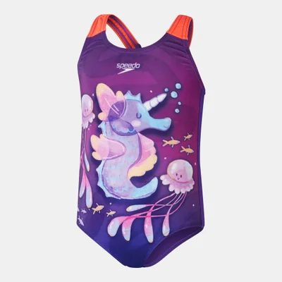 speedo Kids' Digital Printed One-Piece Swimsuit