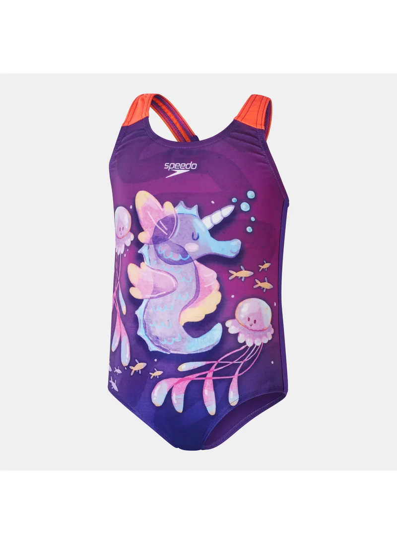 speedo Kids' Digital Printed One-Piece Swimsuit