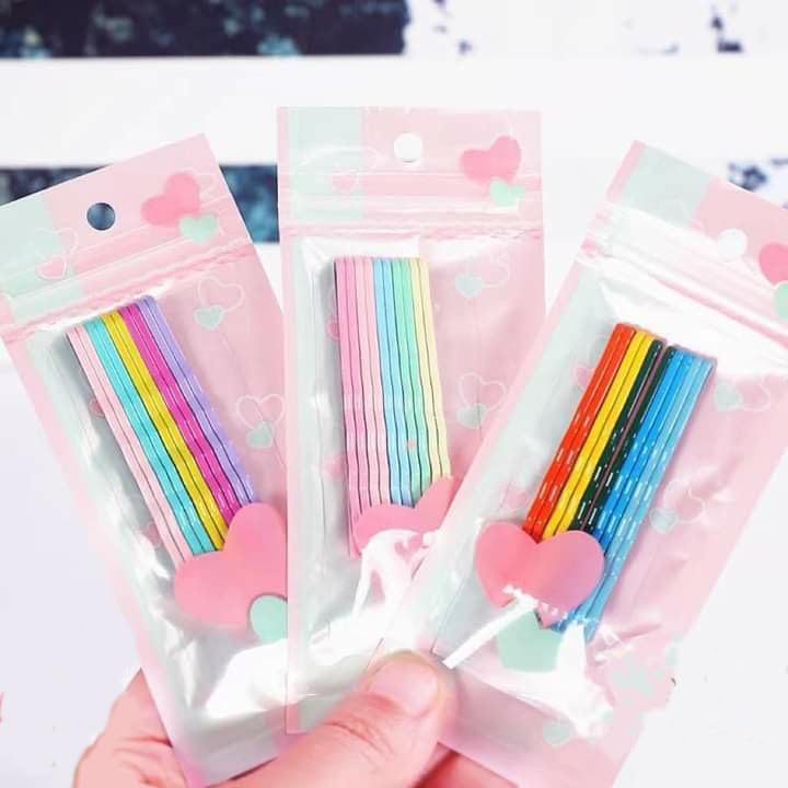 Metal Bobby Pin, Bobby Hair Pins for Women & Girls, Stylish Bob Hairpins for Hairstyling Hair Styling Accessories Clips, Hair Pins Kit Secure Hold Bobby Pins, 20 pcs - Multicolor.
