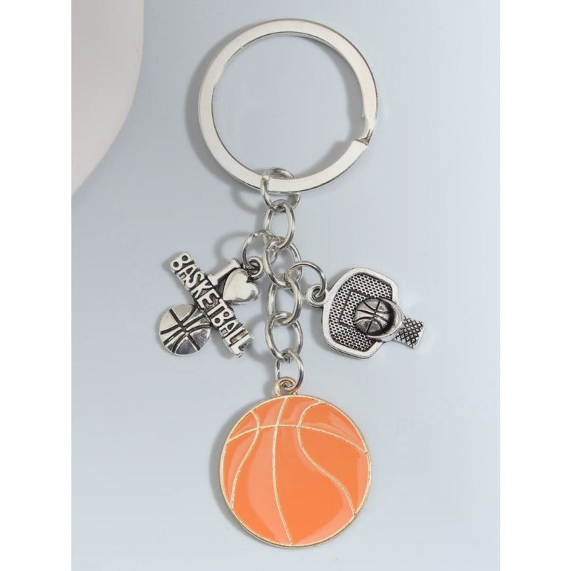 Street 1pc Creative Basketball Shaped Keychain With Alloy Material, Drip Oil Effect, Basketball Frame and Trophy Design, Ideal Gift For Friends, Boyfriend'S Birthday, And Basketball Club Event, Gym Activity Valentine's Day Valentines Car Accessories Bag Charm School Cute Goth Y2k Gifts For Mother, Father, Graduation, And  Teacher - Image 4