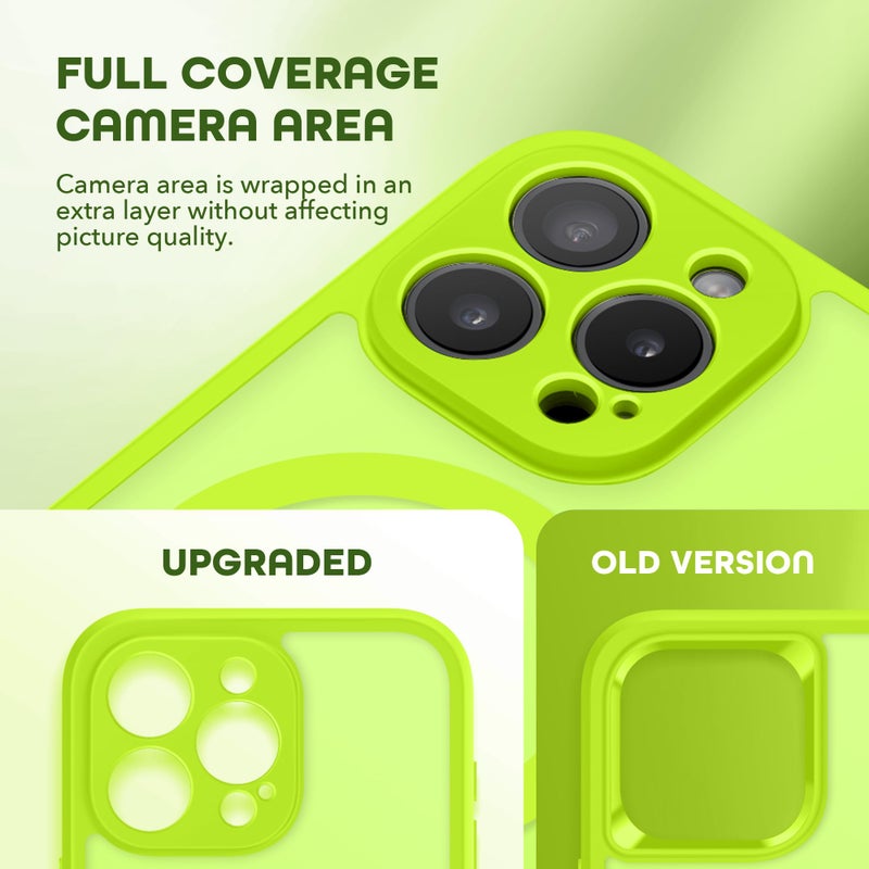 TIESZEN for iPhone 15 Pro Max Case, Compatible with MagSafe, Built-in Privacy Screen Protector and Camera Protection, Anti Spy Full Body Dustproof Shockproof Hard Phone Case 6.7", Matte Green - Image 5