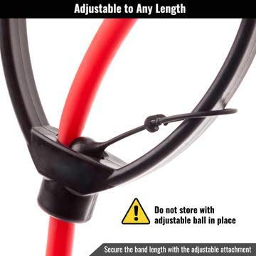 Wearslim ® TPE and Foam Premium Resistance Band Exercise Cord with Workout Plans Professional Toning Tube Exerciser with Comfort Handles Red 35-40 Lbs - Image 2