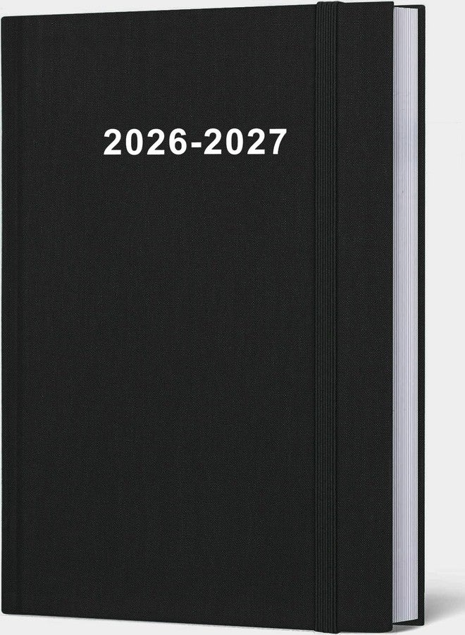مخطط 2026-2027 - مخطط أسبوعي وشهري من يوليو 2026 إلى يونيو 2027، مقاس 5.8 × 8.3 بوصة، مزود بجيب داخلي، وشريط مطاطي، وغلاف مقوى، منظم يومي مثالي، أسود - Image 1