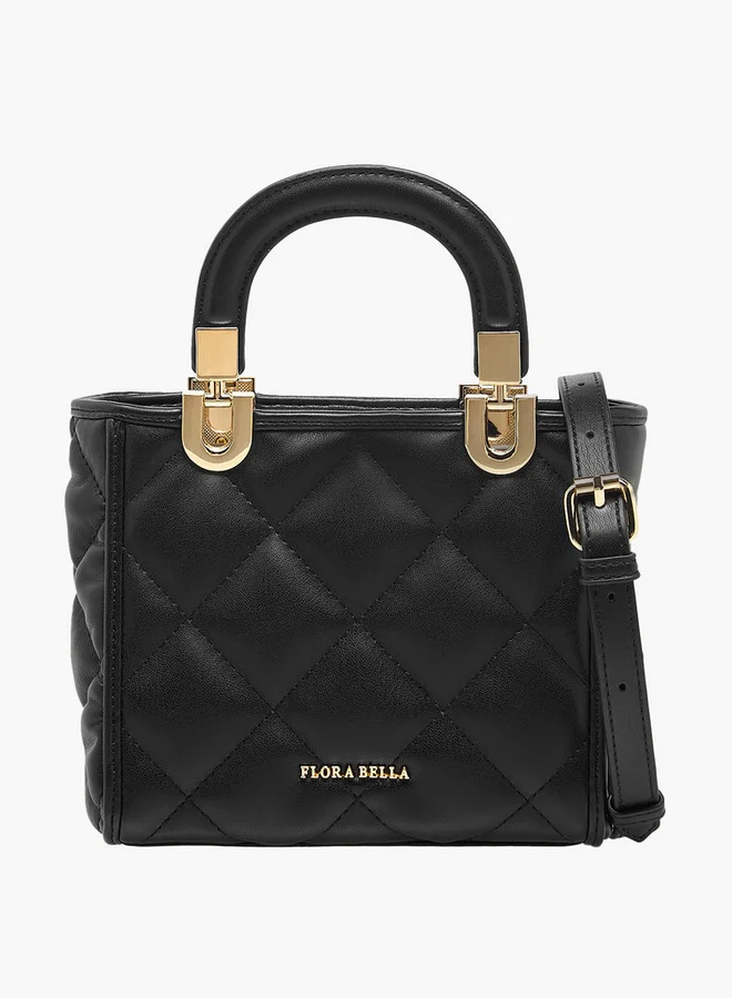 Flora Bella By Shoexpress Quilted Crossbody Bag with Detachable Shoulder Strap