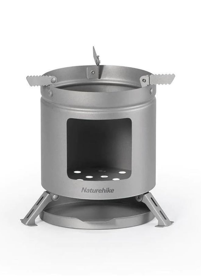 Naturehike Mini Titanium Wood Stove Titanium Color | Lightweight Portable Burner for Camping, Backpacking, and Outdoor Cooking  - Image 1