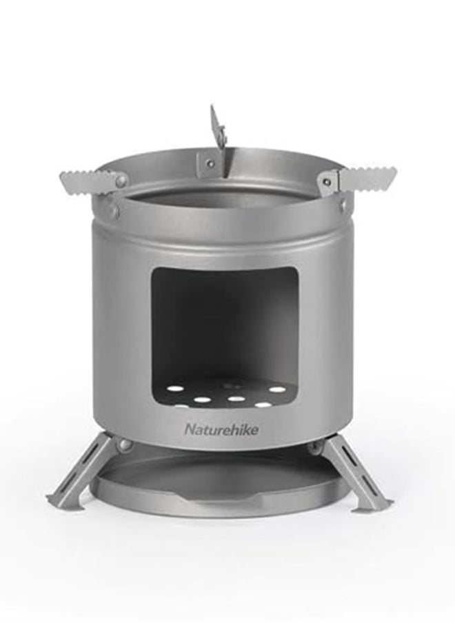 Naturehike Mini Titanium Wood Stove Titanium Color | Lightweight Portable Burner for Camping, Backpacking, and Outdoor Cooking  - Image 2
