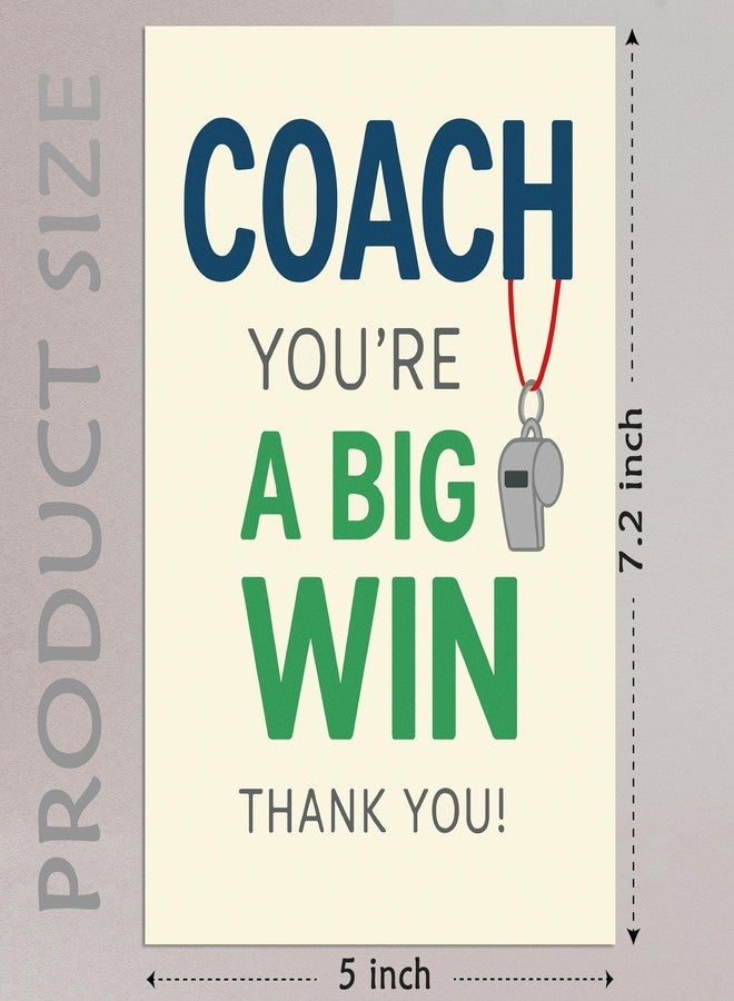 Cheerin Coach Thank You Card with Envelope - Coaches Appreciation Card for Baseball, Softball, Soccer, Volleyball, Football - Mentor Gift Idea 5x7 Inch - Image 3