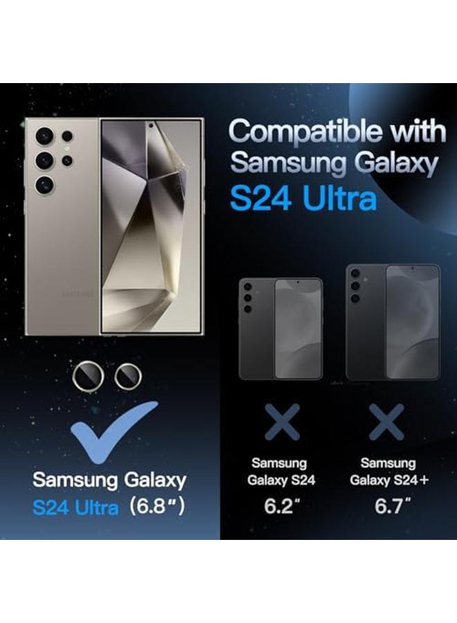 جي تيك واقي عدسة الكاميرا لهاتف Samsung Galaxy S24 Ultra 9H من الزجاج المقوى المعدني بحلقة فردية سهلة التركيب عالية الوضوح مجموعة واحدة من التيتانيوم الرمادي - Image 1