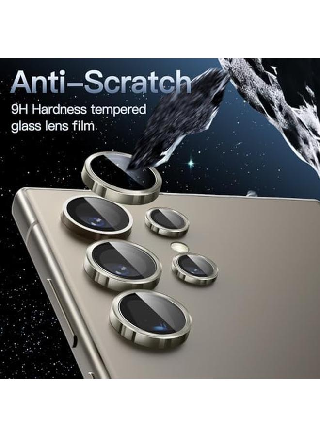 جي تيك واقي عدسة الكاميرا لهاتف Samsung Galaxy S24 Ultra 9H من الزجاج المقوى المعدني بحلقة فردية سهلة التركيب عالية الوضوح مجموعة واحدة من التيتانيوم الرمادي - Image 3