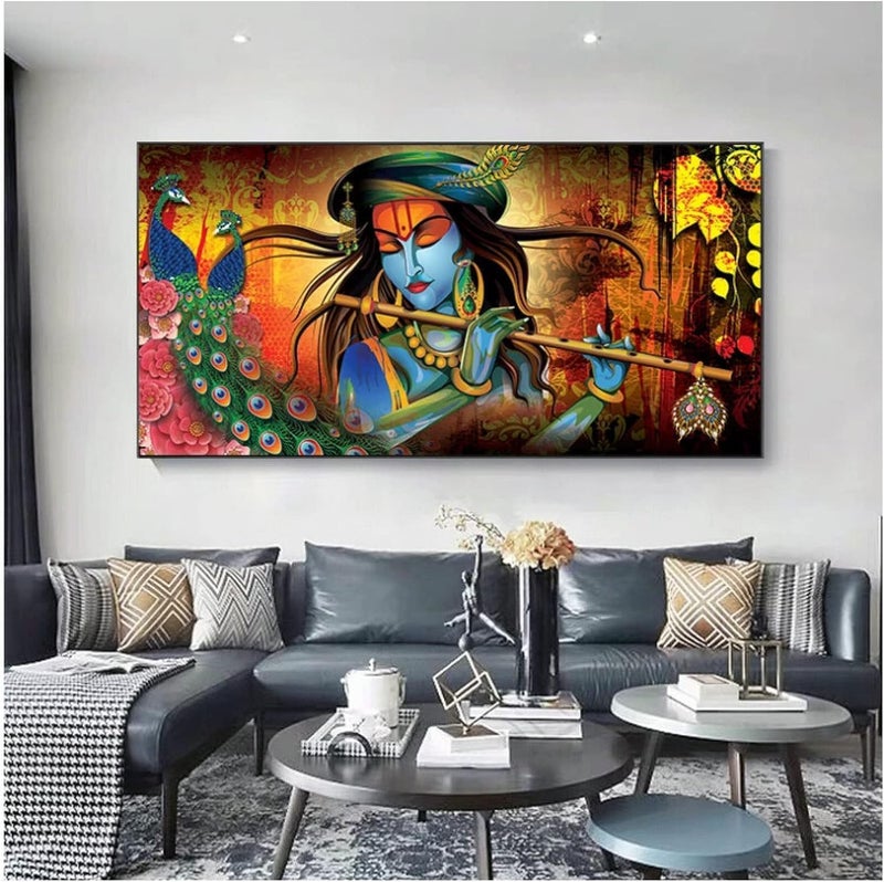 BPA Abstract Art Painting - Nordic Krishna Figure - Image 2